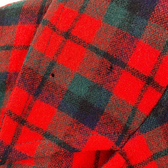 Vintage Pendleton Virgin Wool Plaid Shirt Jacket Blazer Men’s size Large - Picture 3 of 10
